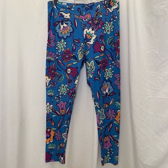 LuLaRoe colorful floral leggings, size 12-20 tall & curvy - Picture 1 of 5